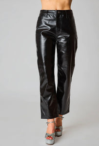 Buddy Love High-Rise Onyx Metallic Crop Pant