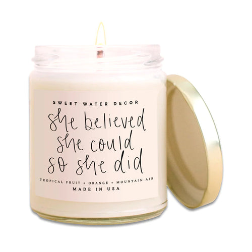 She Believed She Could Clear Jar Candle