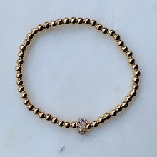 Beaded Gold Initial Bracelet