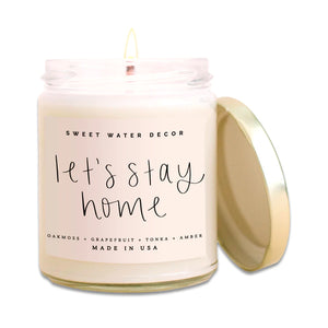 Let’s Stay Home Clear Jar Candle