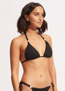 Seafolly Black Triangle Top & Tie Side Cheeky Bikini