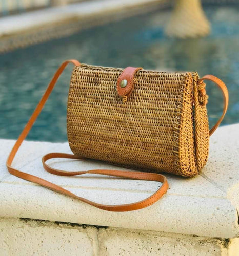 Bali Straw Classic Crossbody/Clutch