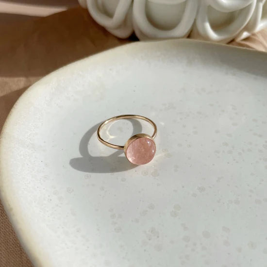 Blush Stone Gold Ring