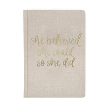 She Believed She Could Fabric Journal