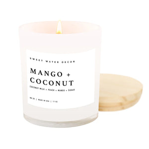 Mango + Coconut White Jar Candle