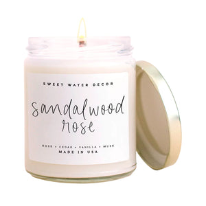 Sandalwood Rose Clear Jar Candle