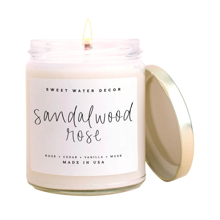 Sandalwood Rose Clear Jar Candle