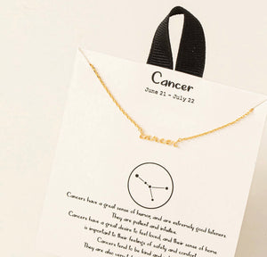 Cancer Script Necklace