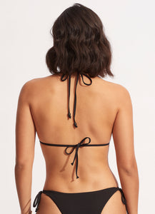 Seafolly Black Triangle Top & Tie Side Cheeky Bikini