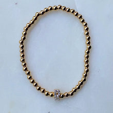 Beaded Gold Initial Bracelet