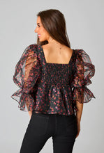 Buddy Love Puff Sleeve Peplum Top