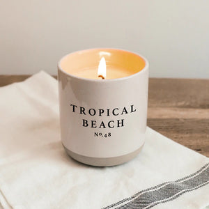 Tropical Beach Stone Jar Candle