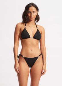 Seafolly Black Triangle Top & Tie Side Cheeky Bikini