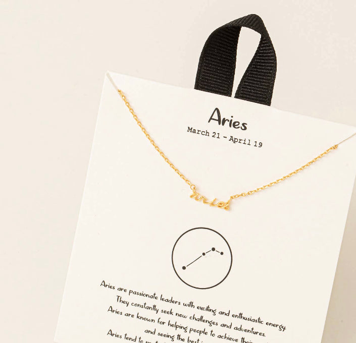 Aries Script Necklace