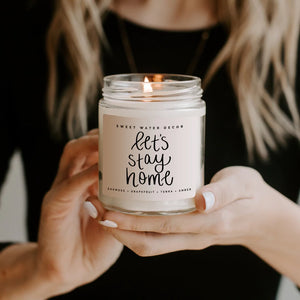 Let’s Stay Home Clear Jar Candle