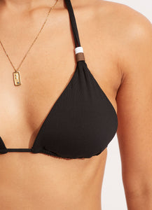 Seafolly Black Triangle Top & Tie Side Cheeky Bikini