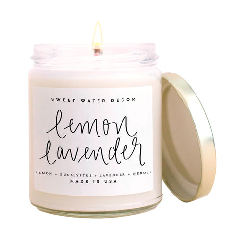 Lemon Lavender Clear Jar Candle