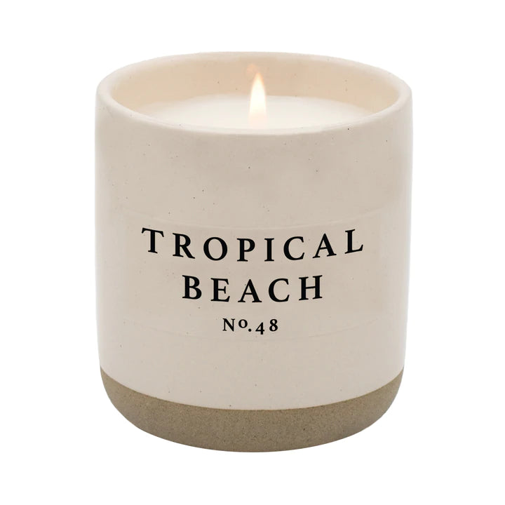 Tropical Beach Stone Jar Candle