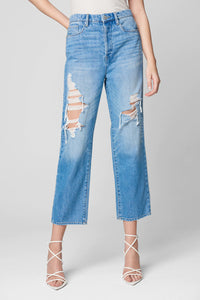 Blank NYC Straight Leg Ripped Jean